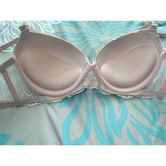 Women's Rene Rofe Push Up Pink Lace Underwire Bra #B21865H3 34C New No Tags - Picture 8 of 11